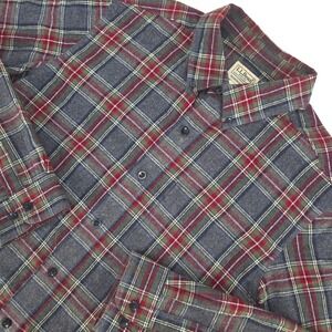 LL Bean Flannel Shacket Mens Medium Reg Scotch Plaid Barn‎ Shirt Chore Button Up
